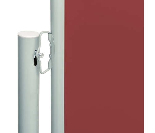 Toldo lateral retráctil de jardín rojo 180x600 cm