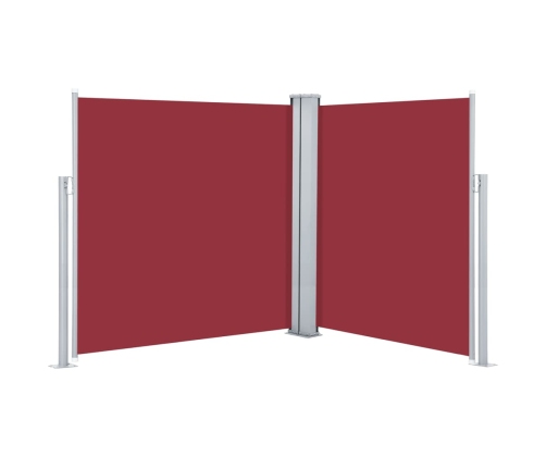 Toldo lateral retráctil rojo 140x600 cm