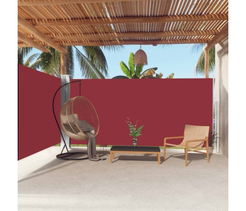 Toldo lateral retráctil rojo 180x600 cm