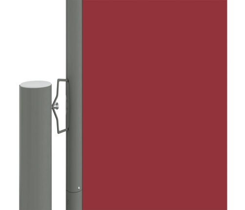 Toldo lateral retráctil rojo 140x1000 cm