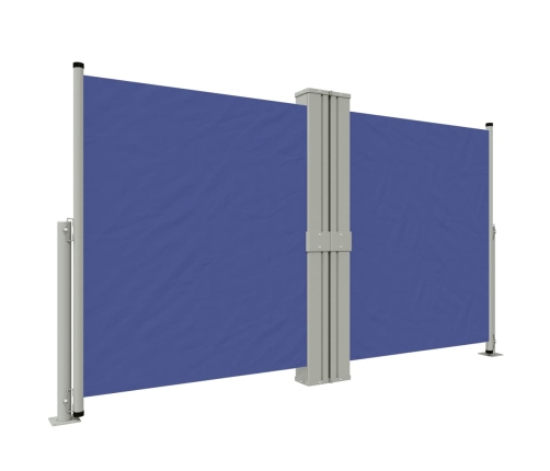 Toldo lateral retráctil azul 140x1200 cm