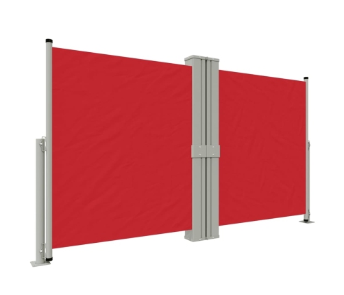 Toldo lateral retráctil rojo 140x1200 cm