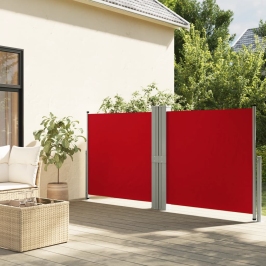 Toldo lateral retráctil rojo 140x1200 cm