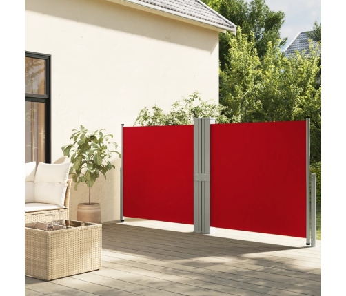 Toldo lateral retráctil rojo 140x1200 cm