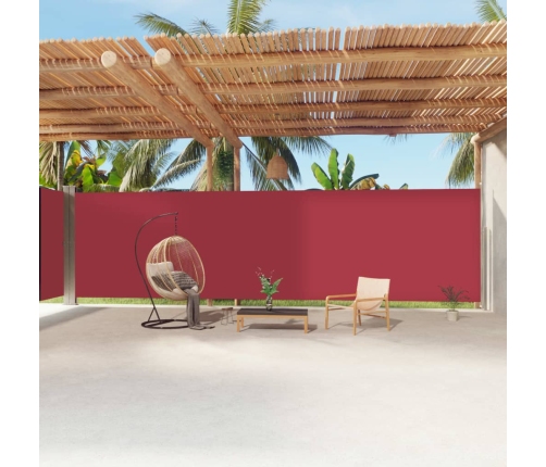 Toldo lateral retráctil rojo 220x1200 cm