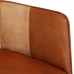 Sillón orejero cuero auténtico marrón y crema