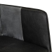 Sillón orejero cuero auténtico negro y gris