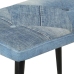 Sillón con reposapiés lona patchwork azul vaquero