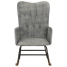 Silla mecedora de lona vintage gris