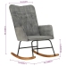 Silla mecedora de lona vintage gris