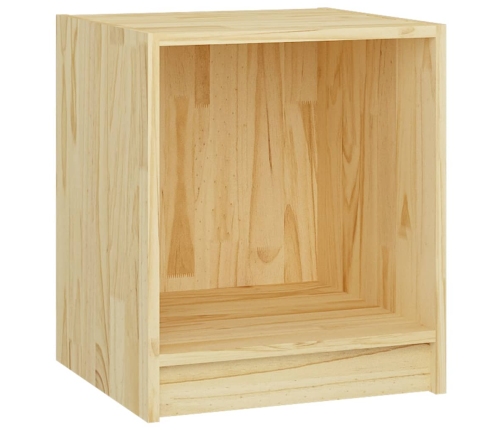 Mesita de noche madera maciza de mango 35,5x33,5x41,5 cm