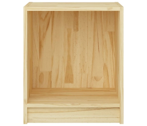 Mesita de noche madera maciza de mango 35,5x33,5x41,5 cm