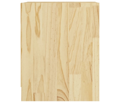 Mesita de noche madera maciza de mango 35,5x33,5x41,5 cm