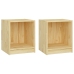 Mesitas de noche 2 uds madera maciza de pino 35,5x33,5x41,5 cm