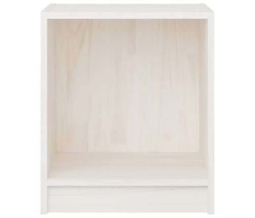 vidaXL Mesita de noche madera maciza de pino blanco 35,5x33,5x41,5 cm