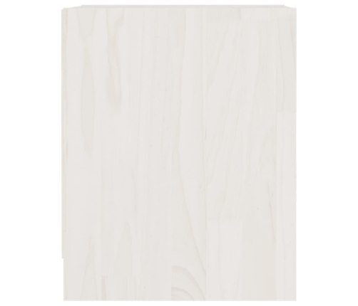 vidaXL Mesita de noche madera maciza de pino blanco 35,5x33,5x41,5 cm