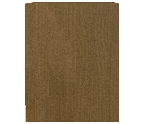 Mesita noche madera pino maciza marrón miel 35,5x33,5x41,5 cm