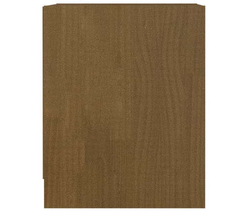 Mesita noche 2 uds madera pino marrón miel 35,5x33,5x41,5cm