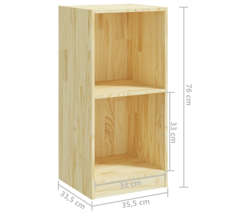 Armario auxiliar madera maciza de pino 35,5x33,5x76 cm