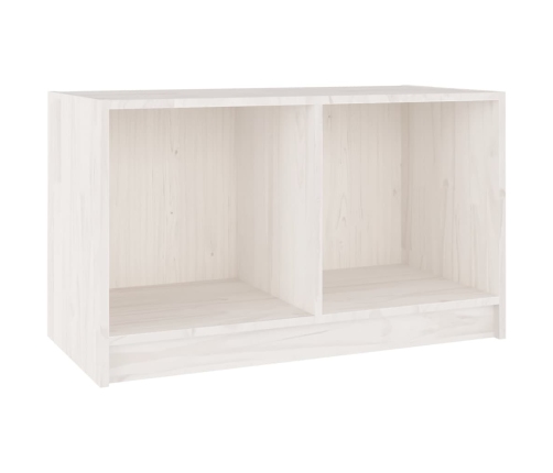 Mueble de TV de madera maciza de pino blanco 70x33x42 cm