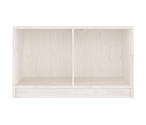 Mueble de TV de madera maciza de pino blanco 70x33x42 cm