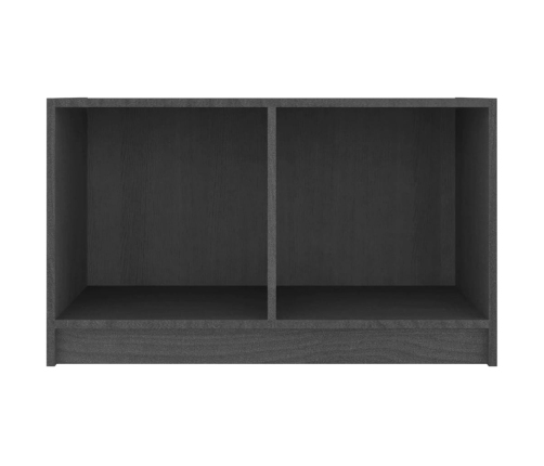 Mueble de TV de madera maciza de pino gris 70x33x42 cm