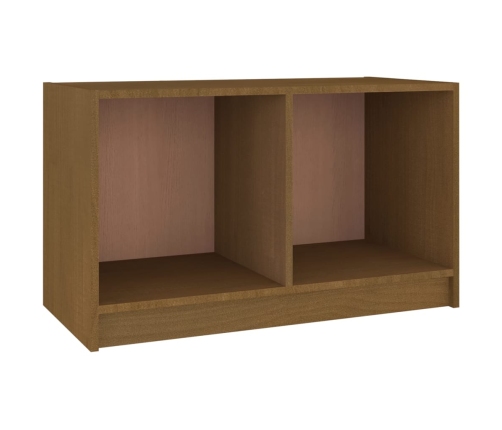 Mueble de TV de madera maciza de pino marrón miel 70x33x42 cm