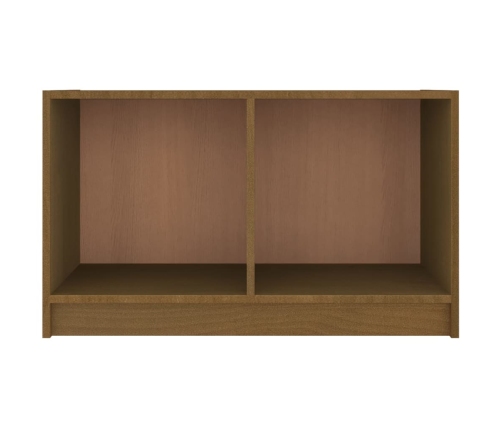 Mueble de TV de madera maciza de pino marrón miel 70x33x42 cm