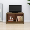 Mueble de TV de madera maciza de pino marrón miel 70x33x42 cm