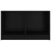 Mueble de TV de madera maciza de pino negro 70x33x42 cm