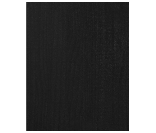 Mueble de TV de madera maciza de pino negro 70x33x42 cm