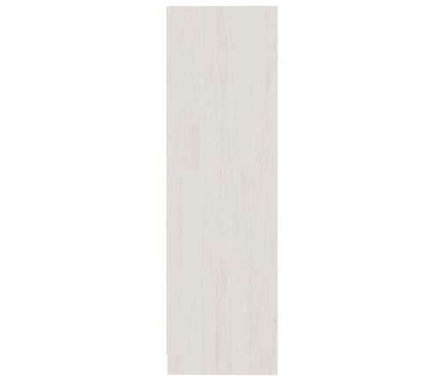 Estantería de madera maciza de pino blanca 70x33x110 cm