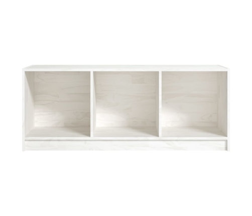 vidaXL Mueble de TV madera maciza de pino blanco 104x33x41 cm