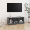 Mueble de TV madera maciza de pino gris 104x33x41 cm