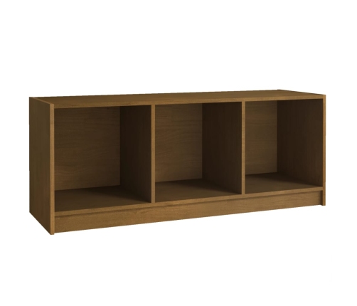 Mueble de TV de madera maciza pino marrón miel 104x33x41 cm