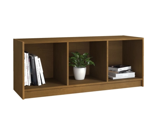 Mueble de TV de madera maciza pino marrón miel 104x33x41 cm