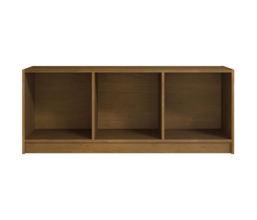 Mueble de TV de madera maciza pino marrón miel 104x33x41 cm