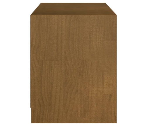 Mueble de TV de madera maciza pino marrón miel 104x33x41 cm