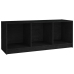 Mueble de TV madera maciza de pino negro 104x33x41 cm