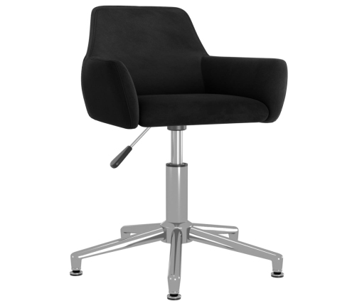 Silla de oficina giratoria terciopelo negro