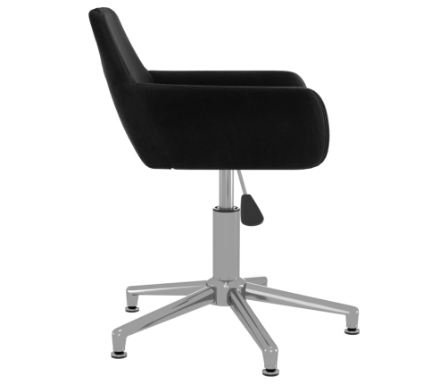 Silla de oficina giratoria terciopelo negro