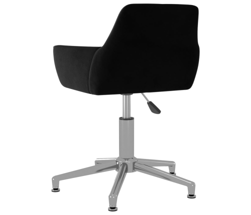 Silla de oficina giratoria terciopelo negro