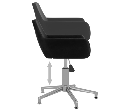 Silla de oficina giratoria terciopelo negro