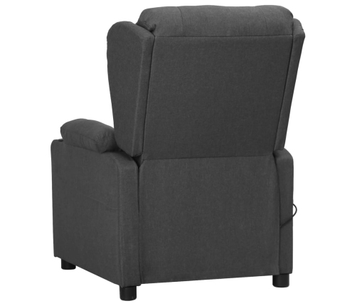 Sillón de masaje elevable tela gris oscuro