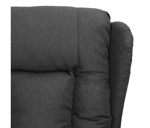 Sillón de masaje elevable tela gris oscuro