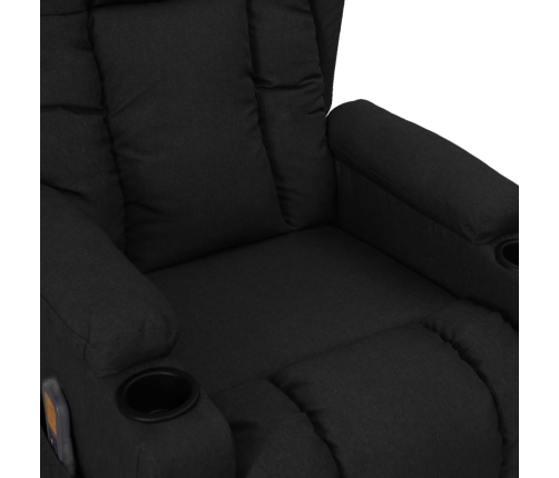 Sillón de masaje elevable tela negro