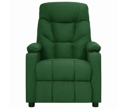 Sillón de masaje elevable tela verde oscuro