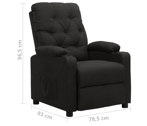 Sillón elevable tela negro