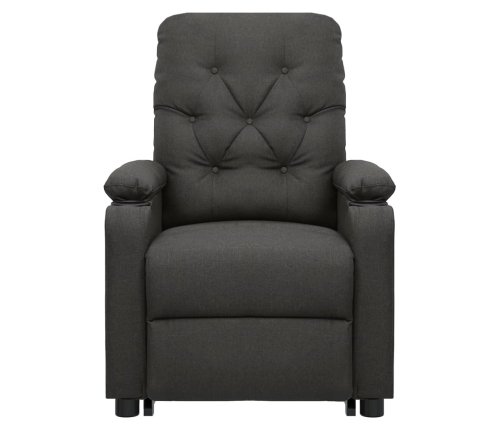 Sillón de masaje elevable tela gris oscuro