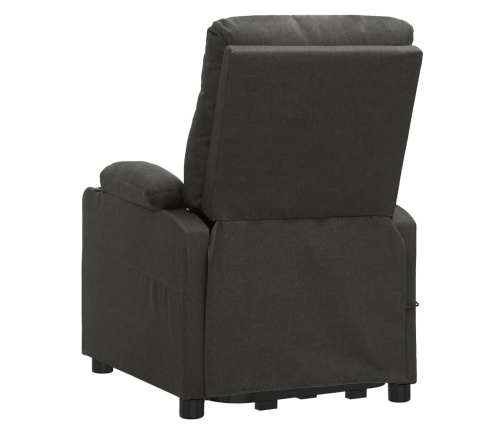 Sillón de masaje elevable tela gris oscuro